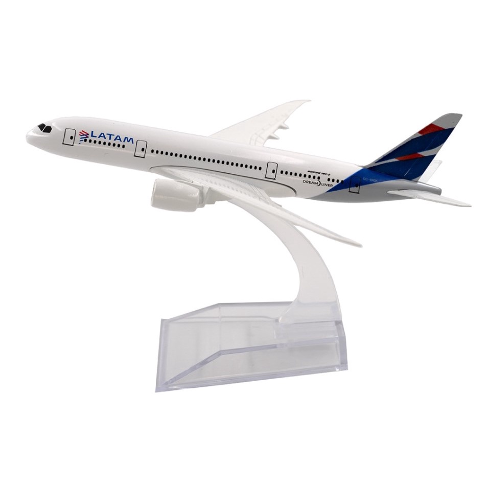 Miniatura Maquete Avião Aeronave 16cm Metal Boeing 787 Latam Shopee