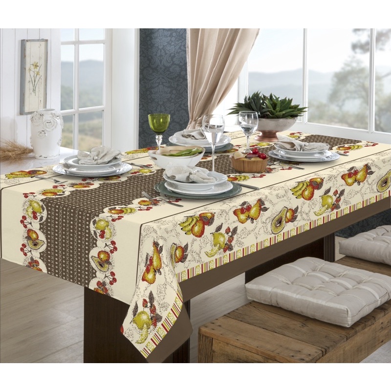 Toalha De Mesa Retangular Lugares X M R Stica Estampada E