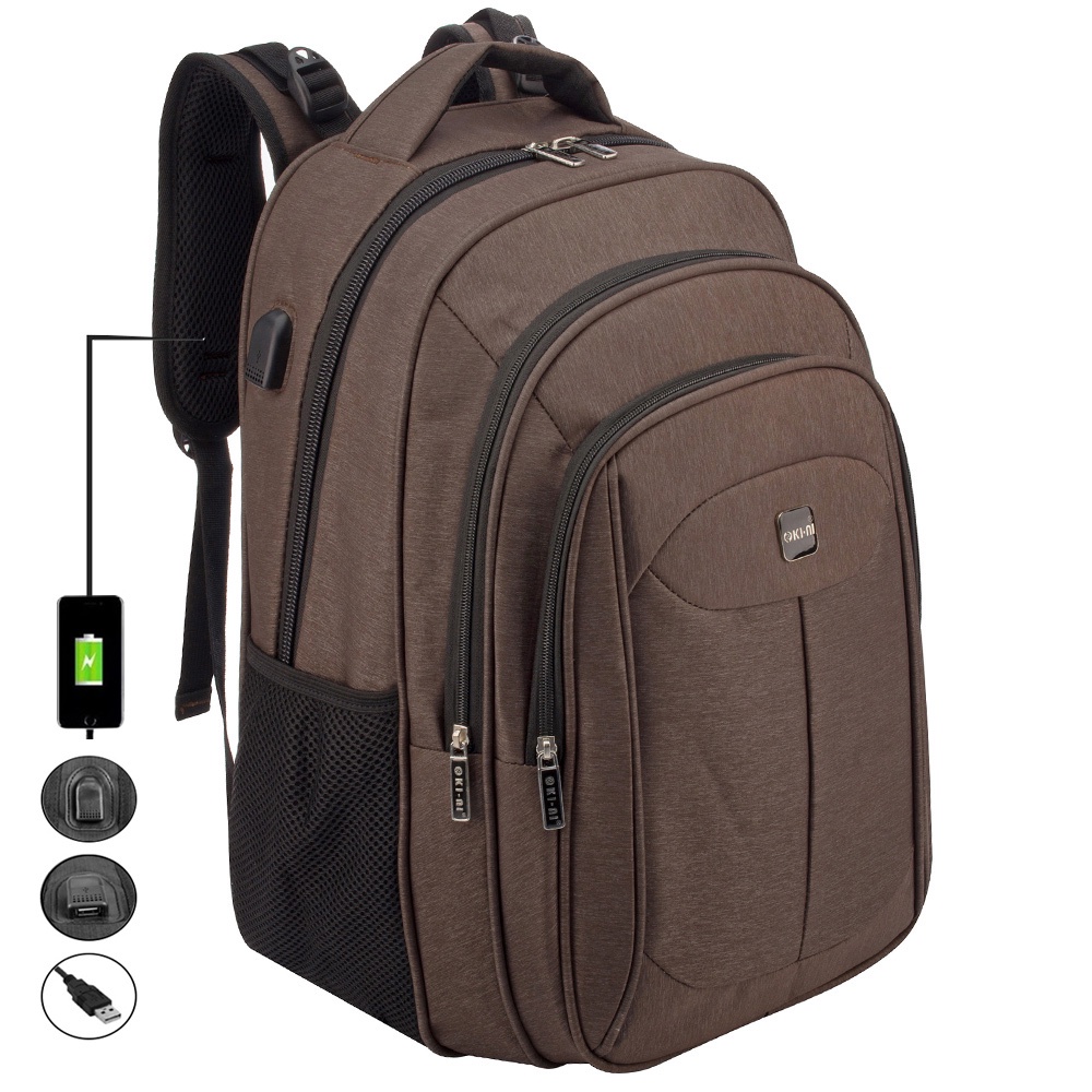 Mochila Masculina Faculdade Impermeável Resistente Grande Cabo USB