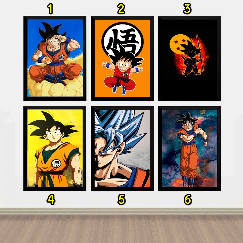 Quadro Decorativo Goku Dragonball Z Anime Poster Shopee Brasil