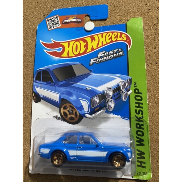 HOT WHEELS FORD ESCORT RS FAST FURIOUS Shopee Brasil