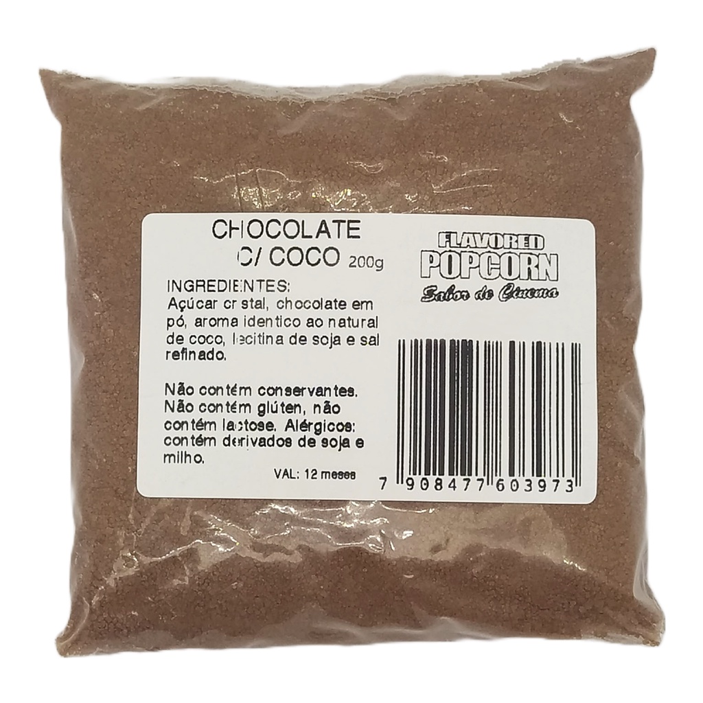 Sabores Para Pipoca Doce Chocolate Coco 200g Shopee Brasil