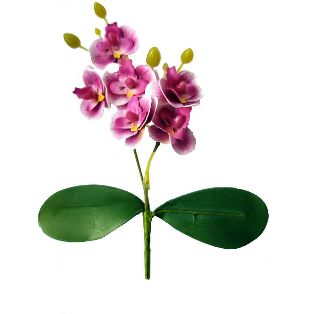 Mini Buque De Orquidea Folhas Cm Altura Lil S Shopee Brasil