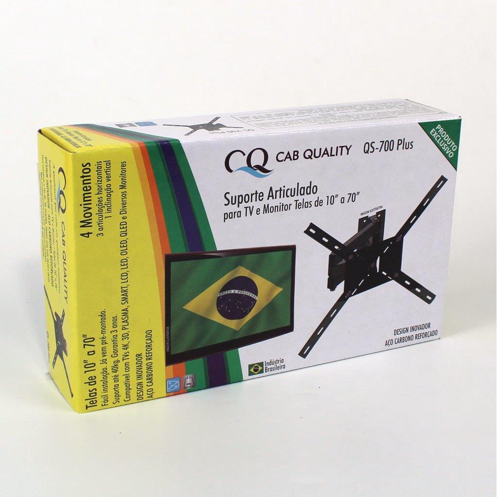 SUPORTE ARTICULADO 4 MOVIMENTOS 10 A 70 QUALITY QS700 PLUS Shopee Brasil