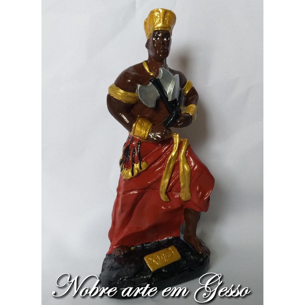 Estatua Orixa Xang Cm Em Gesso Pintado Personalizada Shopee Brasil