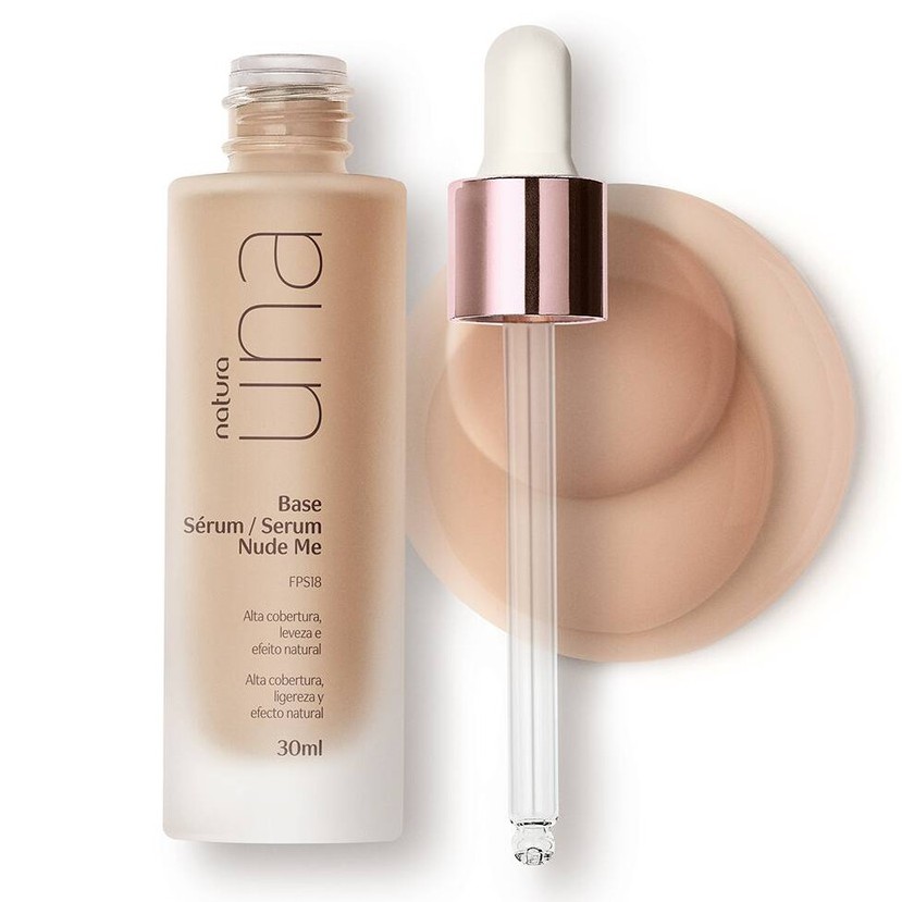 Base Sérum Nude Me FPS 18 Natura Una 30ml Shopee Brasil