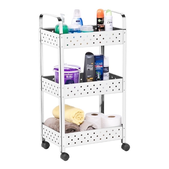 Fruteira De Ch O Organizadora Cozinha Andares Inox Rodizio Shopee