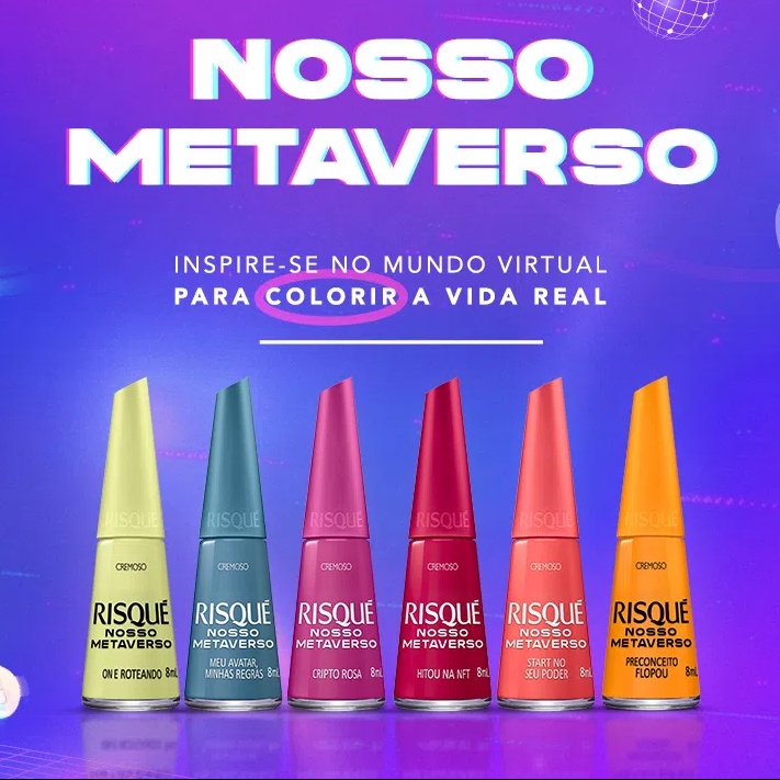 Esmaltes Risqu Cole O Nosso Metaverso Kit Cores Shopee Brasil