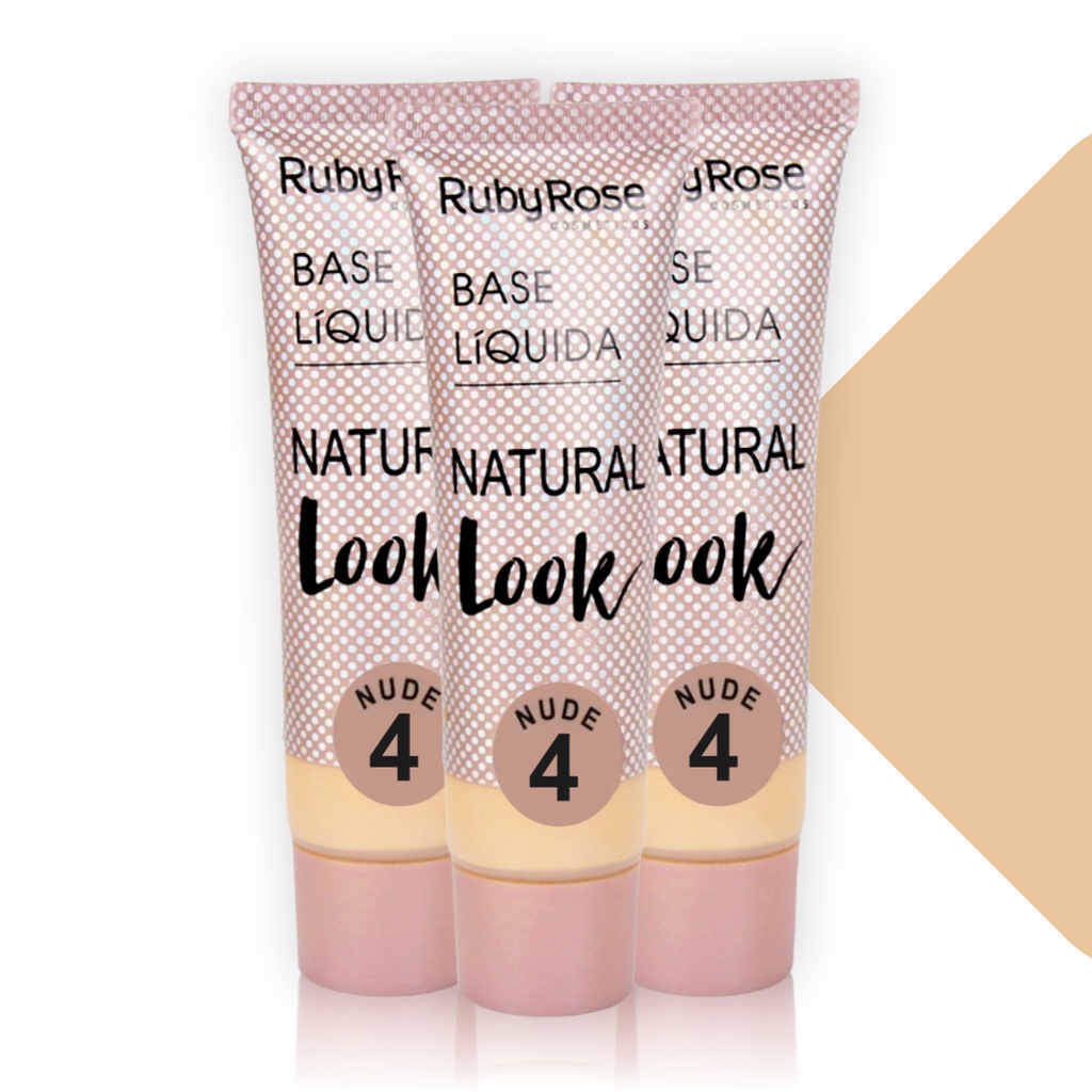 3 Und Base Ruby Rose Natural Look Nude 4 Base Liquida Shopee Brasil