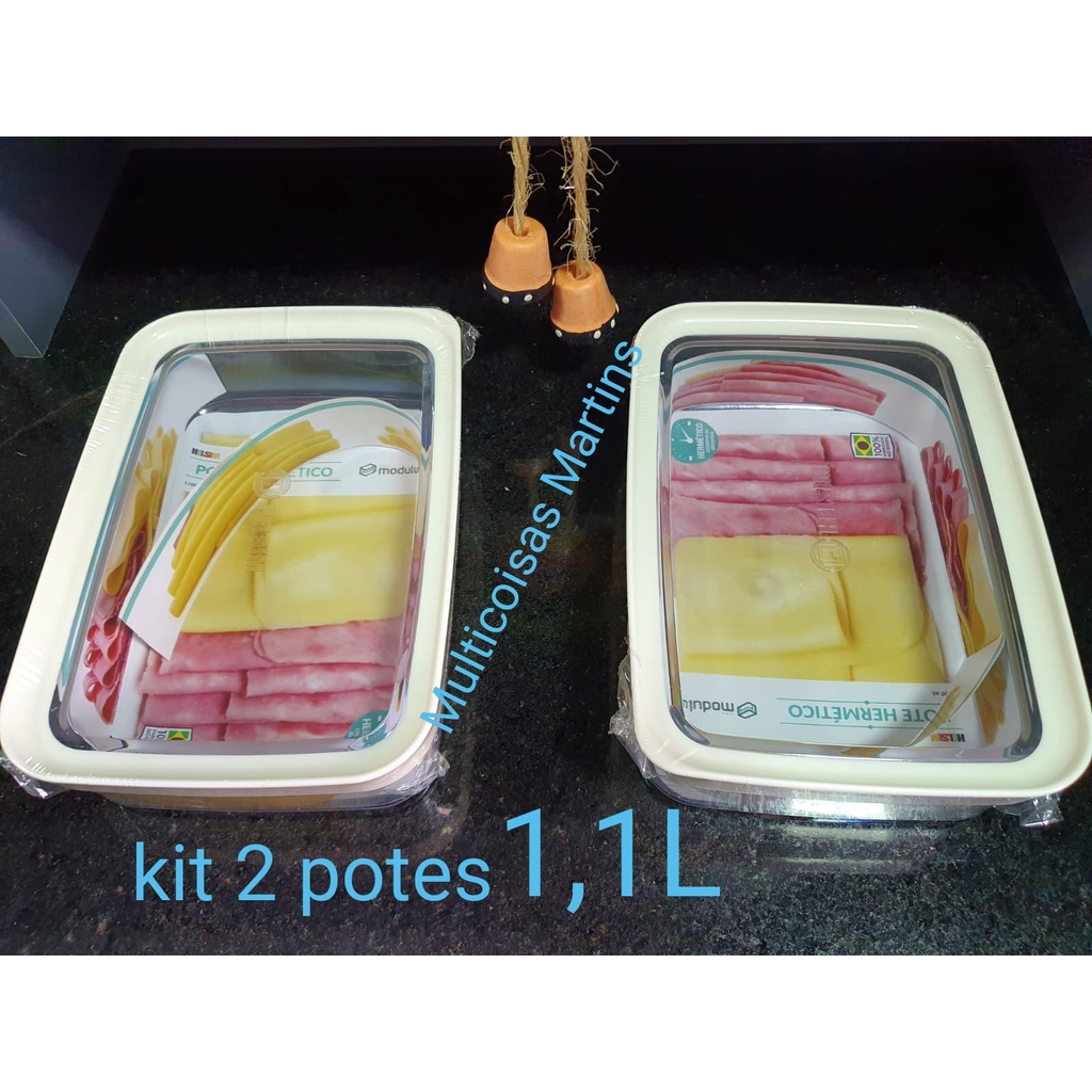 Kit Pote Porta Frios Presunto Queijo Mussarela Resistente