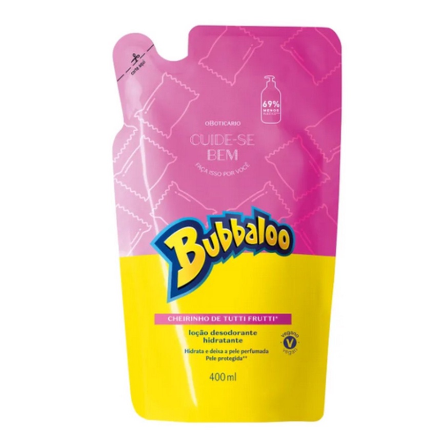 Boticário Refil Hidratante Corporal Cuide se Bem Bubbaloo Tutti Frutti