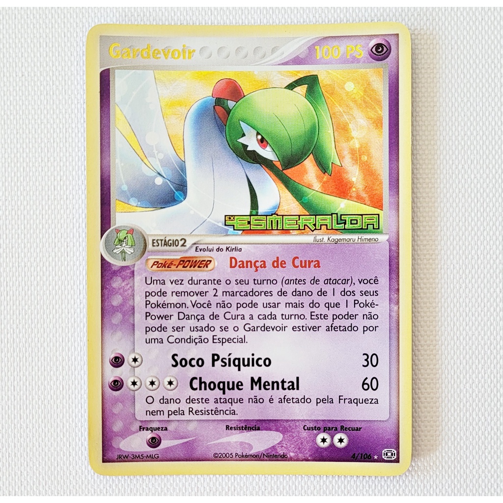 Carta Antiga Pokemon Gardevoir 4 106 Holo Rare Reverse Holo Ex Emerald