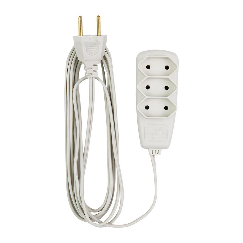 Extensao Eletrica Branca 3 Tomadas 2P 10A 250V 3 Metros Shopee Brasil