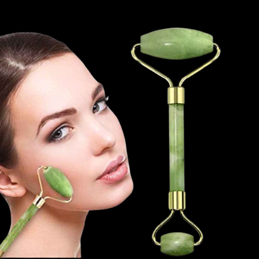 Rolo Pedra De Jade Placa Gua Sha Massagem Facial Anti Ruga Shopee Brasil