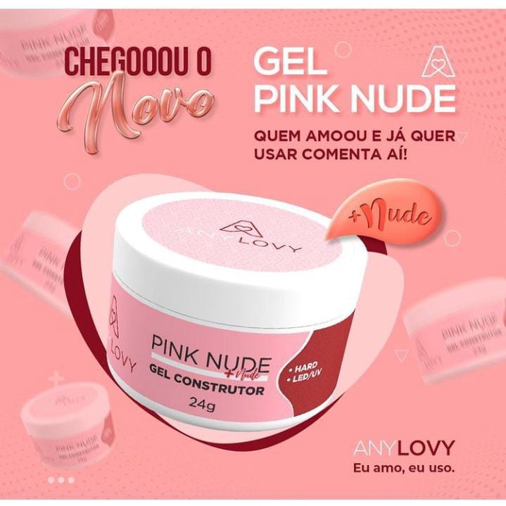 Gel De Unha Anylovy Pink Nude G Autonivelante Led Uv