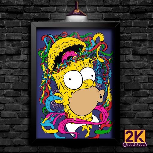 QUADRO DECORATIVO HOMER SIMPSONS POP ART OS SIMPSONS ARTE