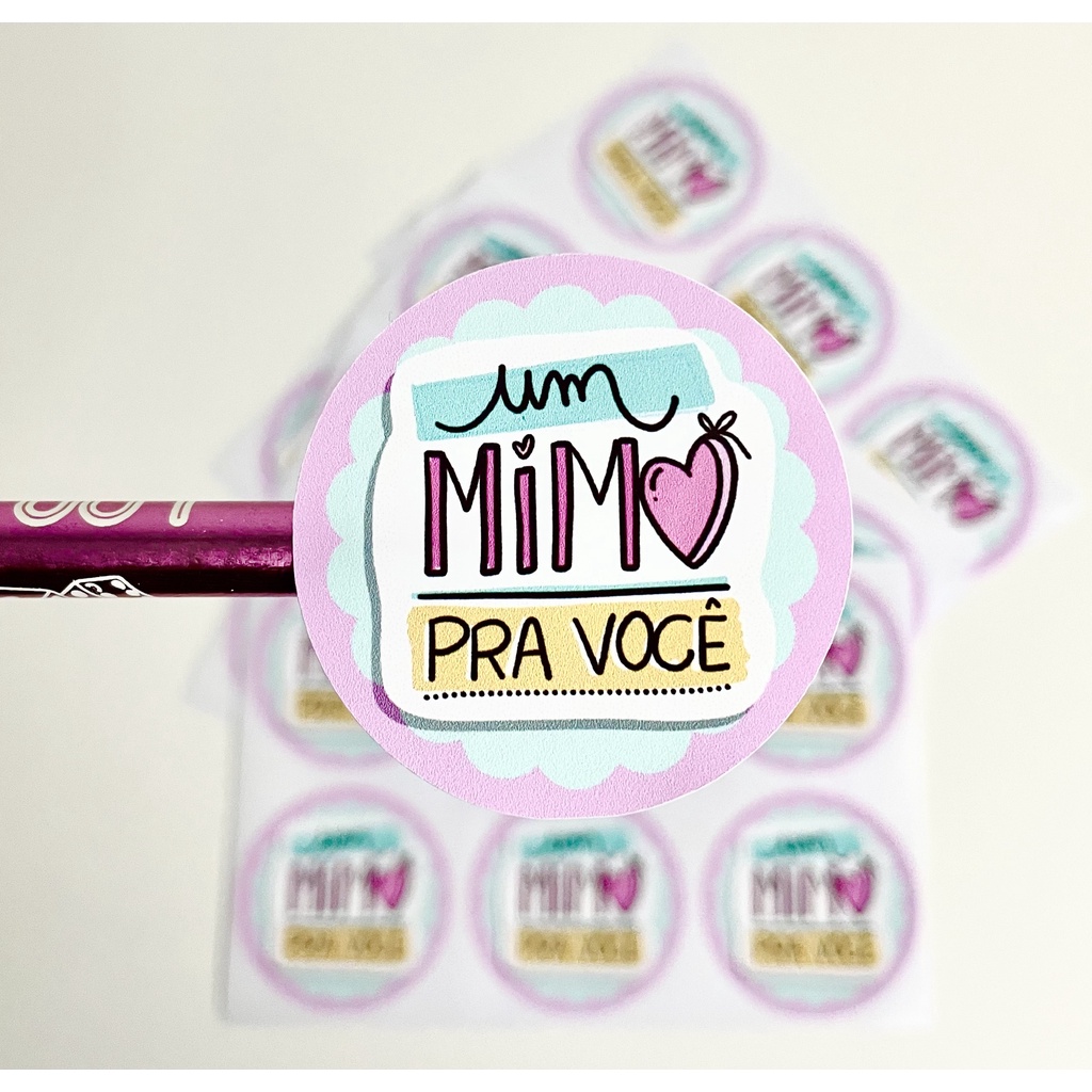 Adesivo Lacre Um Mimo Pra Voce E Unidades Shopee Brasil