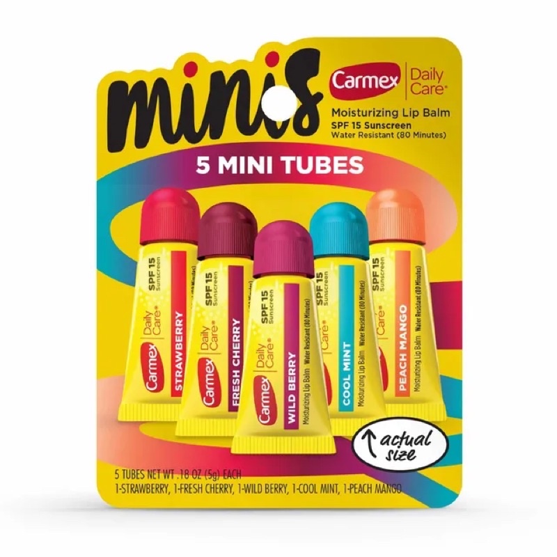 Carmex Lip Balm Labial Hidratante Labial Mini Bisnaga Fps Kit