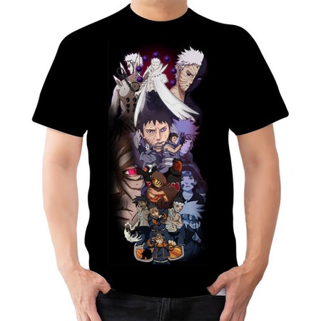 Camiseta Camisa Personalizada Obito Uchiha Naruto Anime Shopee Brasil