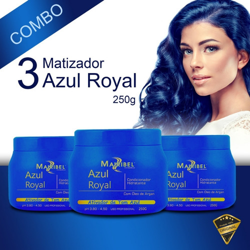 Kit Matizador Azul Royal Mairibel Profissional Tonalizante E