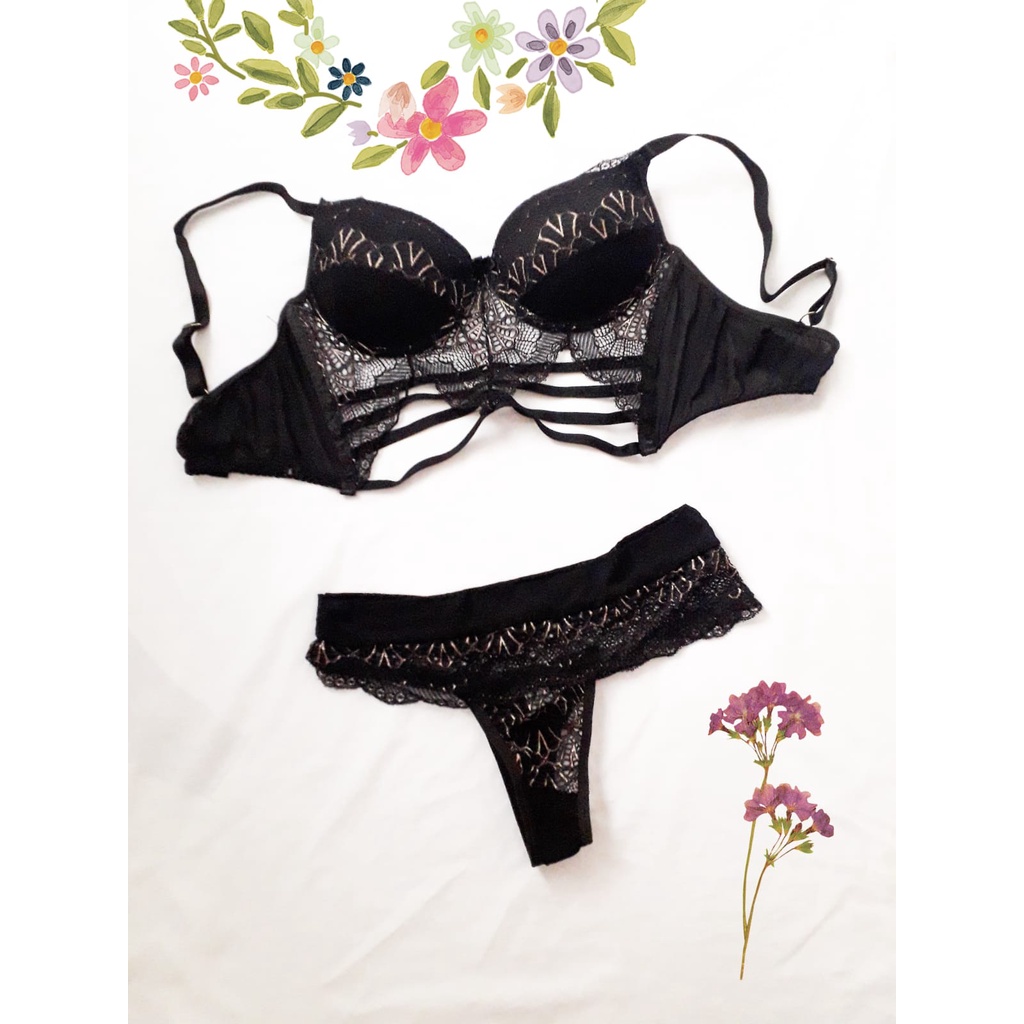 Conjunto Lingerie Renda Shopee Brasil