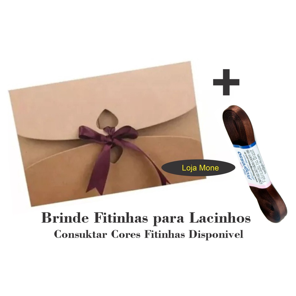 50 Envelope Para Convite 10x15 15x10 Papel Kraft Para Casamento 15