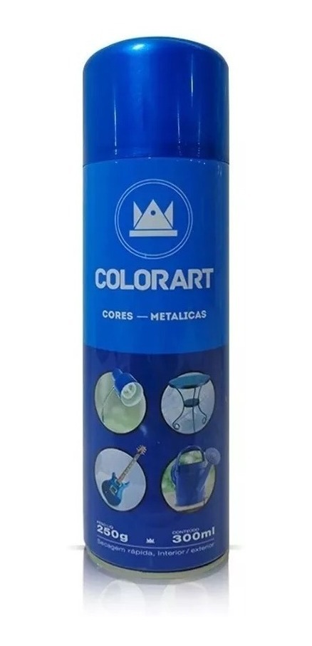 Tinta Spray Azul Metalico Colorart Ml Shopee Brasil