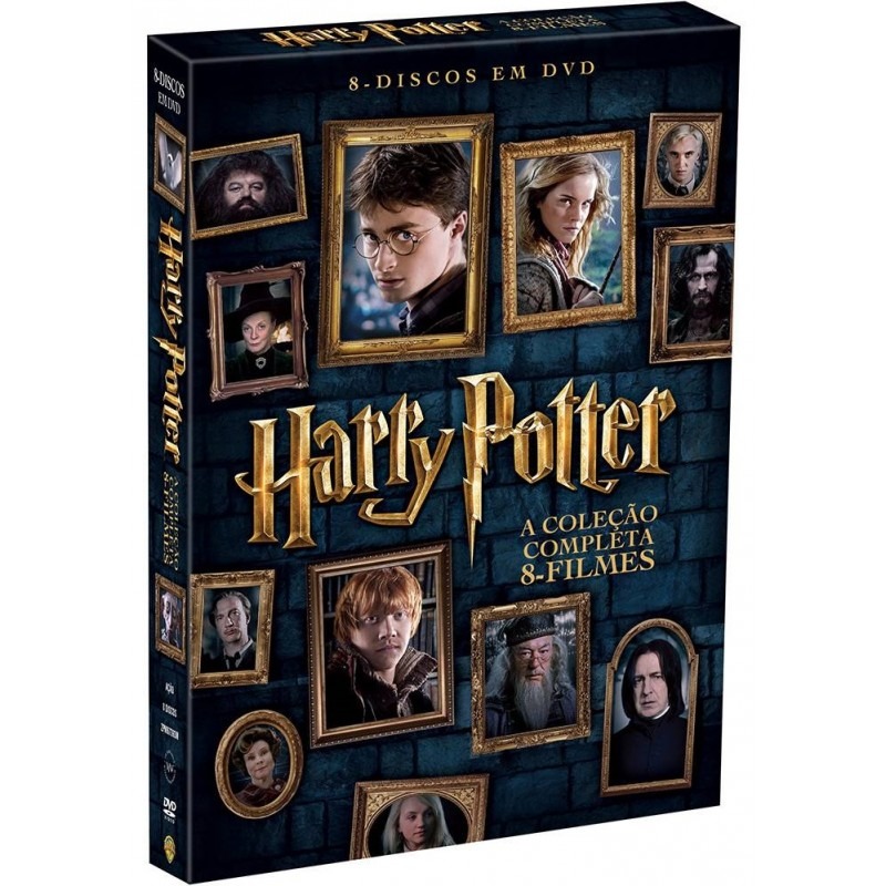 Box Coleção Completa Harry Potter 8 Filmes em Dvds Lacrado Original