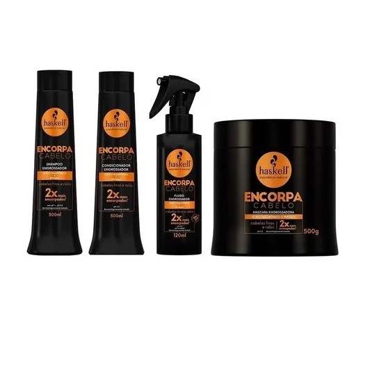 Kit Haskell Encorpa Cabelo 500ML 4itens Shopee Brasil