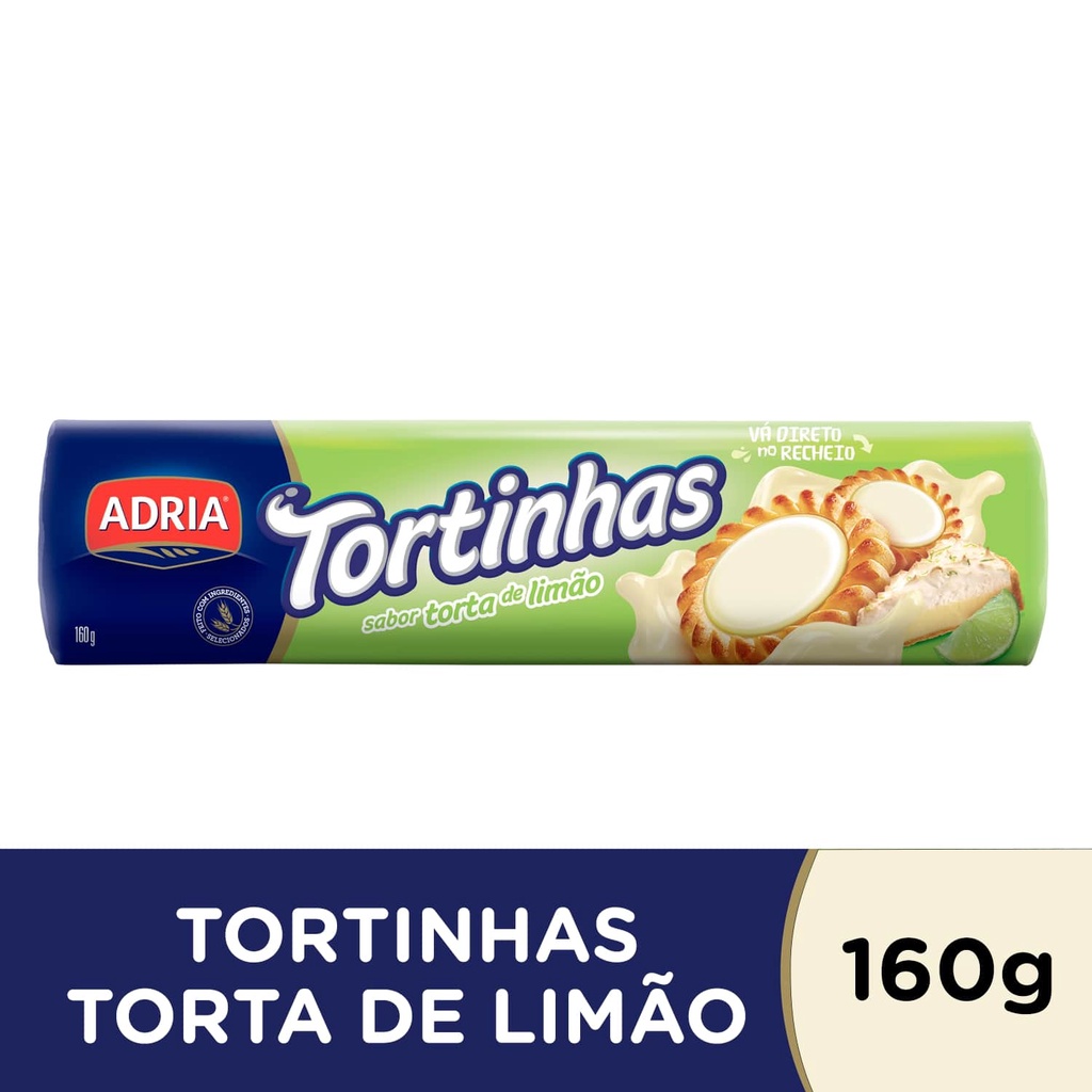 Biscoito Recheado Tortinhas De Limao Adria 140g Shopee Brasil