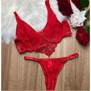 Conjunto Juju Lingerie Renda Shopee Brasil