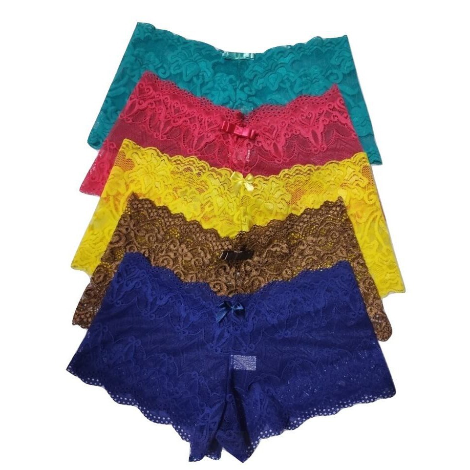 kit Calcinha caleçon Calesson shortinho de renda Lingerie Shopee