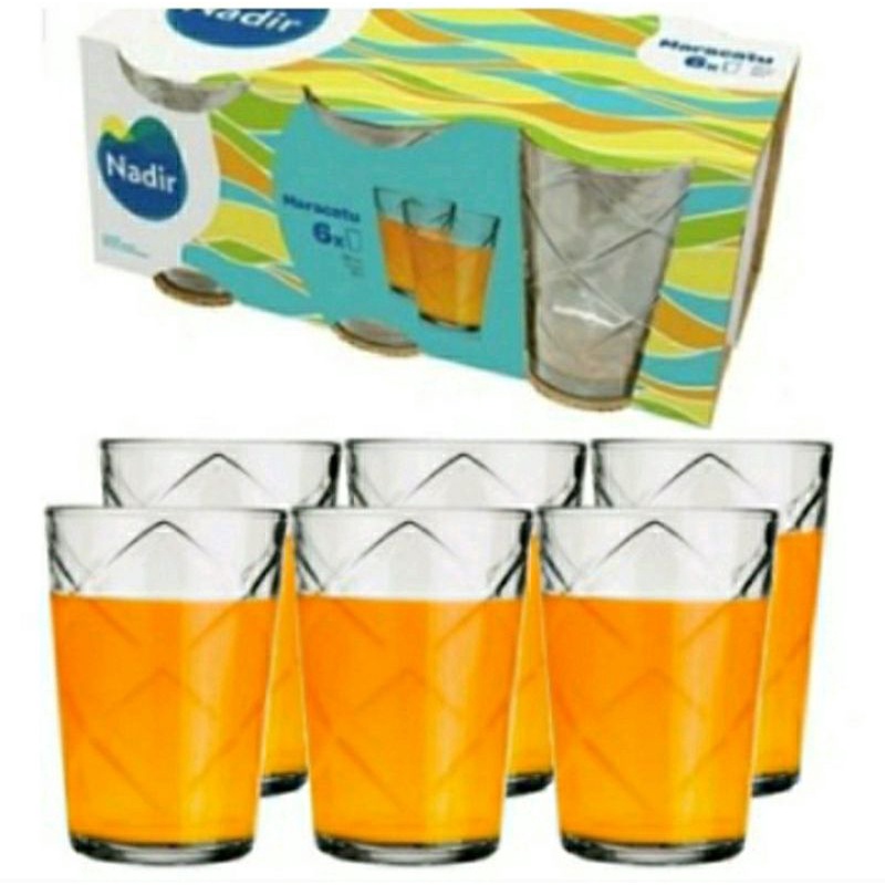 Kit 6 Copos Maracatu Nadir 265 ML Vidro Shopee Brasil