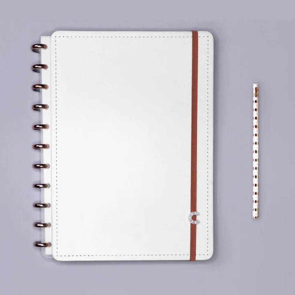 Caderno Inteligente Grande Deluxe All White Shopee Brasil