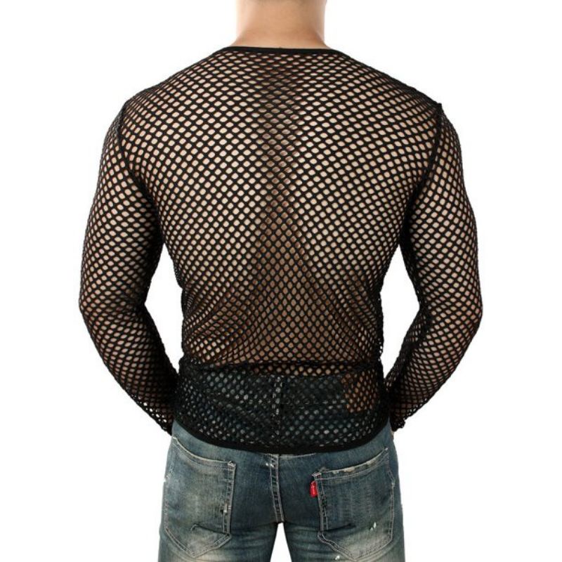 Blusa Masculina Transparente Manga Longa De Tela arrastão PROMOÇÃO