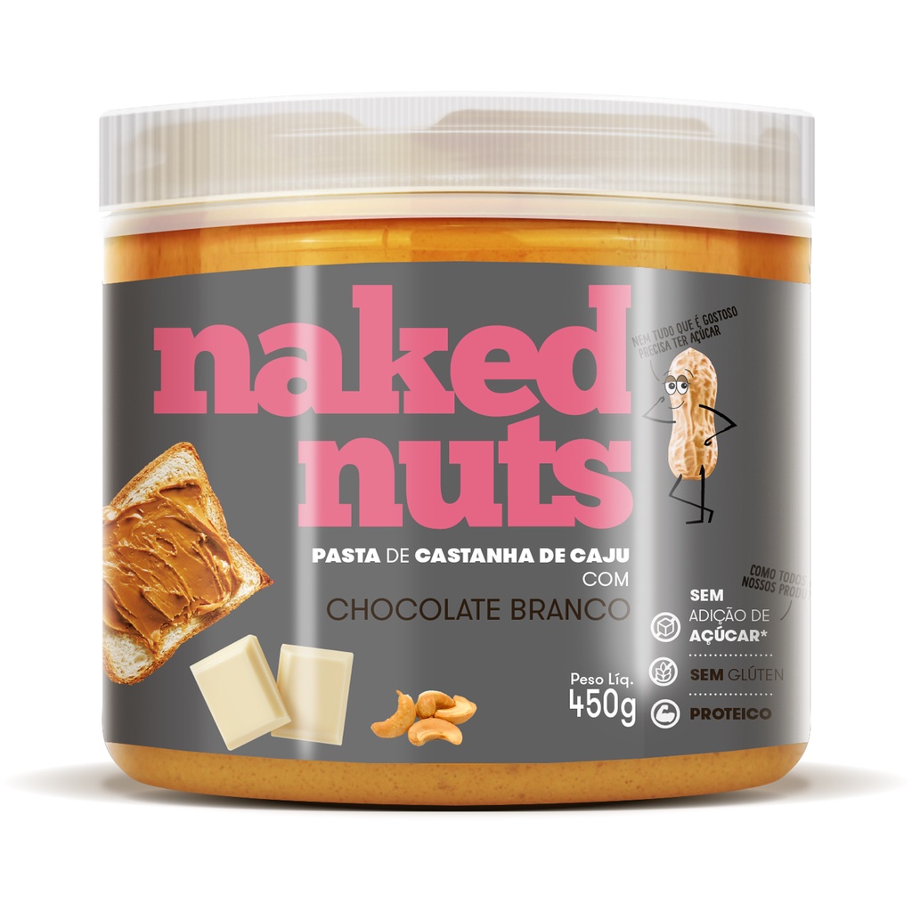 Pasta De Castanha De Caju Chocolate Branco Naked Nuts G Shopee