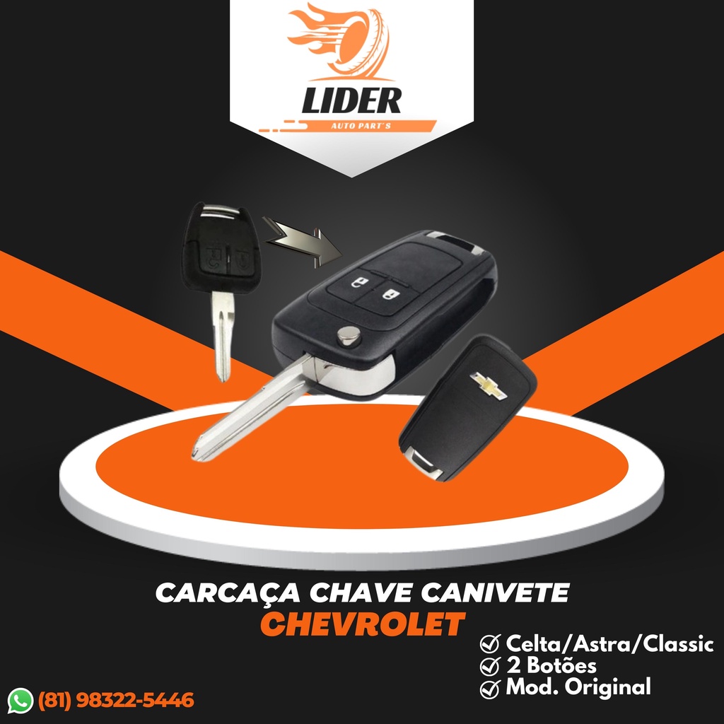 Chave Canivete Astra Corsa Celta Agile Vectra Montana Botoes Shopee