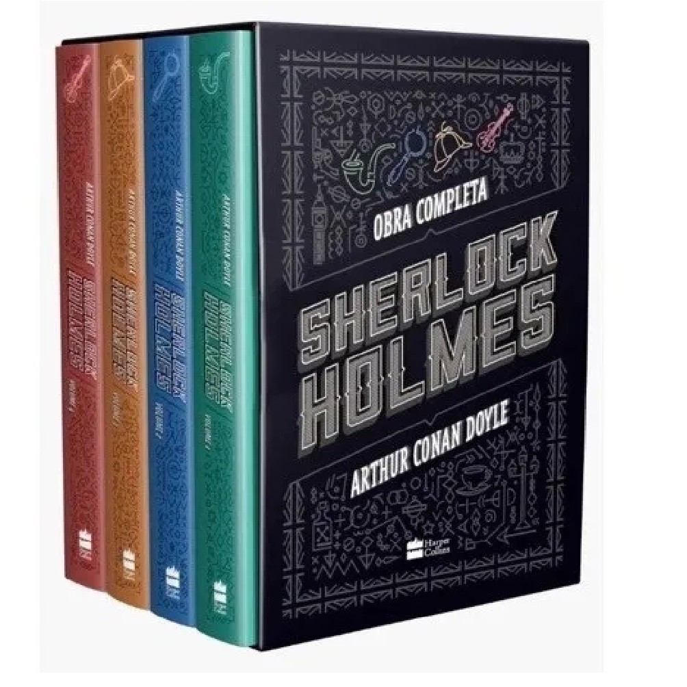 Box Sherlock Holmes Capa Dura Cole O Completa Pequena Avaria