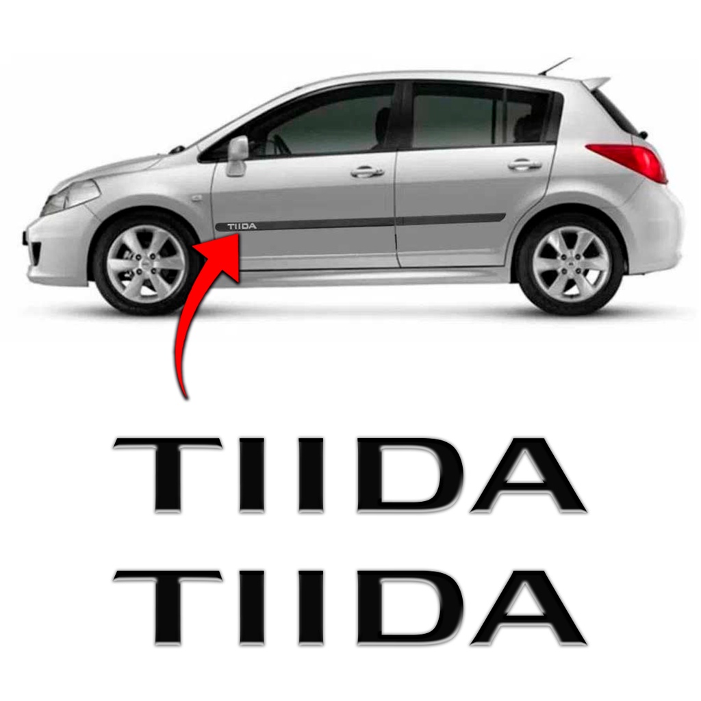 Par Escrita Friso Adesivo Lateral Nissan Tiida Shopee Brasil