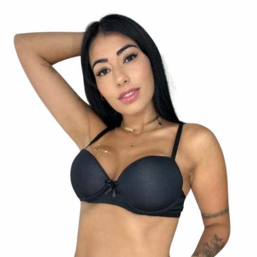 Kit 3 Soutien Básico Sutiã tradicional bojo Básico Lingerie