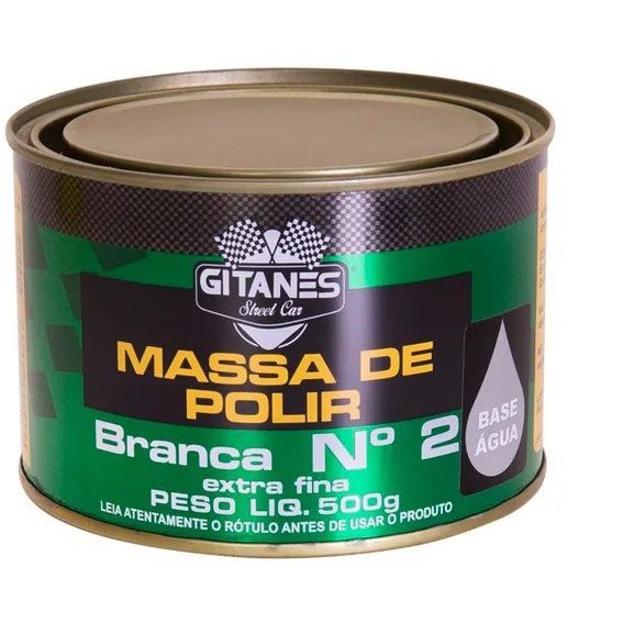 Massa De Polir Branca N2 Extra Fina 500g Gitanes Brilho e Proteção