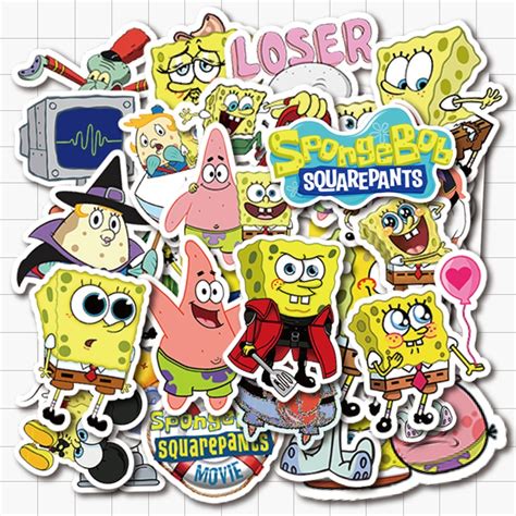 Adesivos Bob Esponja Sticker Sponge Bob Square Pants Shopee Brasil