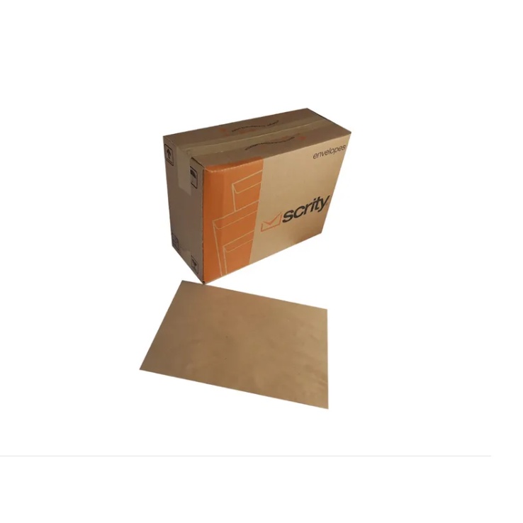 Envelope Kraft Pardo Meia Folha A4 16 2 X 22 9 Cm SCRITY Caixa 100