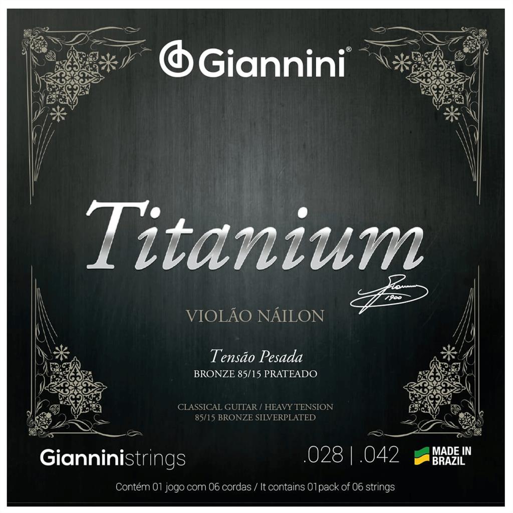 Jogo De Cordas Para Violao Nylon Giannini Titanium Pesada Shopee Brasil