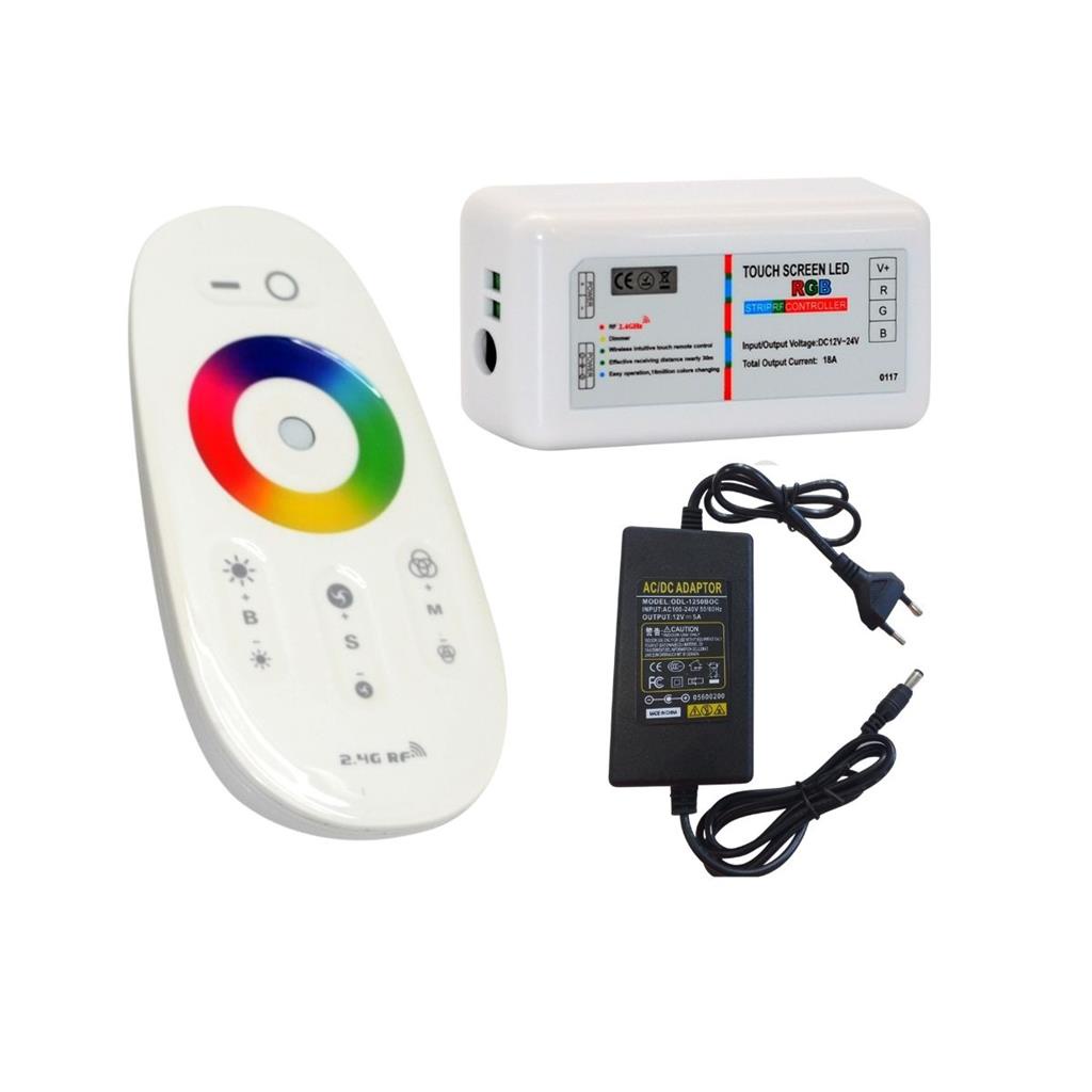 Central De Comando Led Piscina Modulo Rgb Controle Touch E Fonte V