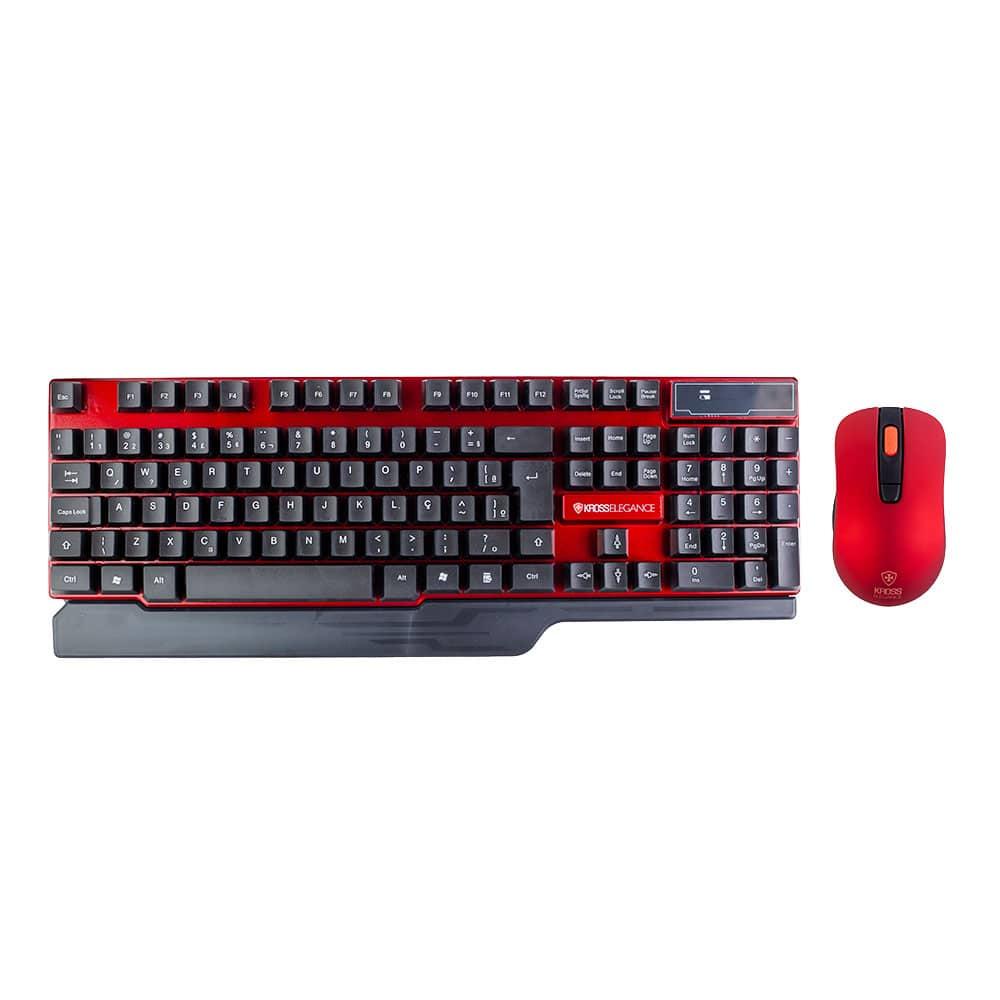 Kit Teclado E Mouse S Fio Kross Vermelho E Preto Ke Km V Shopee