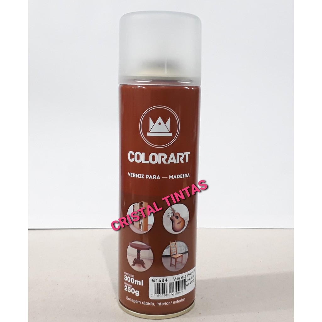 Tinta Spray Verniz Fosco Para Madeira Colorart Shopee Brasil