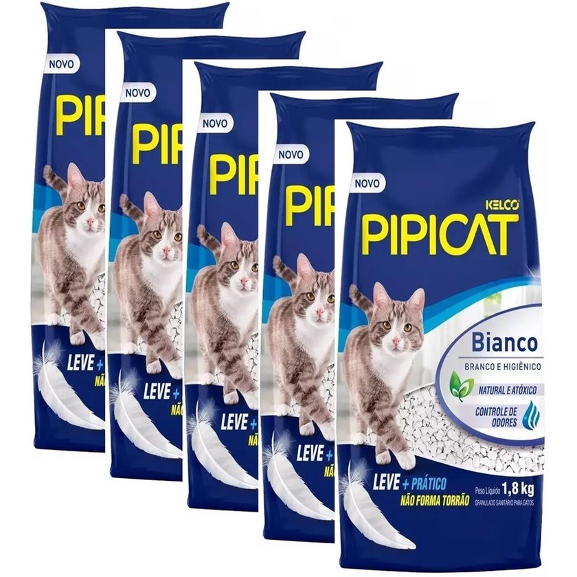 Kit Areia Sanitaria Kelco Pipicat Bianco Kg Gatos Shopee Brasil