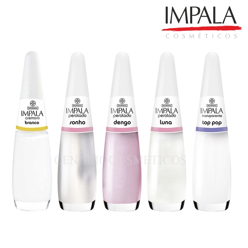 Kit Esmaltes Impala Tons De Branco Francesinha TOP VENDA Shopee Brasil