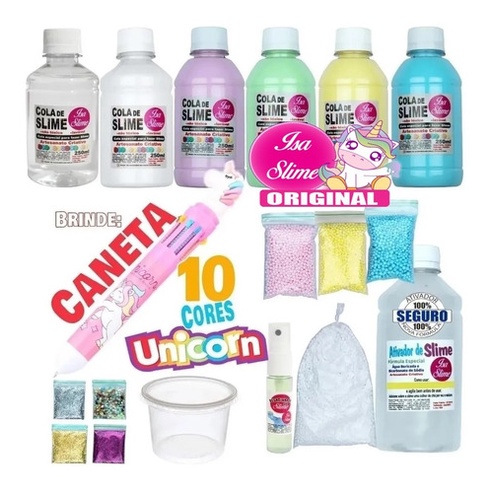 Kit P Fazer Slime Verao Isa Slime Original Shopee Brasil